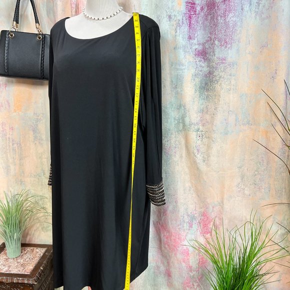 📌Calvin Klein Elegant Dress Split Sleeves with Decorative Cuff - Picture 7 of 16